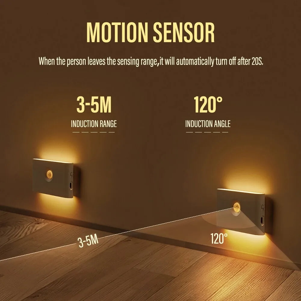 LumiSensor™ - Luz LED Inteligente con Sensor de Movimiento (Recargable)