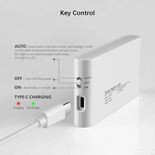 LumiSensor™ - Luz LED Inteligente con Sensor de Movimiento (Recargable)